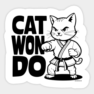 Cat Won Do Sticker